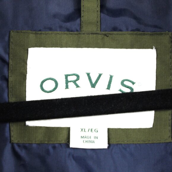 Orvis Men's Green Blue Puffer Sleeveless Vest Jacket Outdoor Fishing Size XL - Picture 4 of 8
